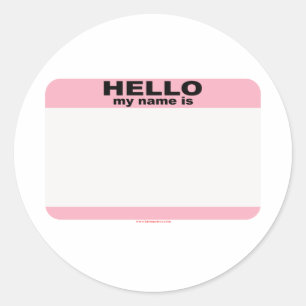 hallo mijn naam is BLANK PINK copy Ronde Sticker