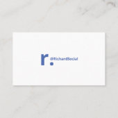 Hallo, Mijn naam is Bold Diagonal Shadow Blue Grad Visitekaartje (Achterkant)