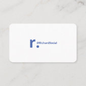 Hallo, Mijn naam is Bold Diagonal Shadow Blue Grad Visitekaartje (Achterkant)