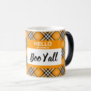 Hallo Mijn naam is Boo Y'all Nametag Sinaasappel P Magische Mok