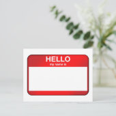 hallo mijn naam is... briefkaart (Staand voorkant)