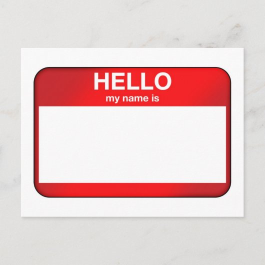 hallo mijn naam is... briefkaart (Voorkant)