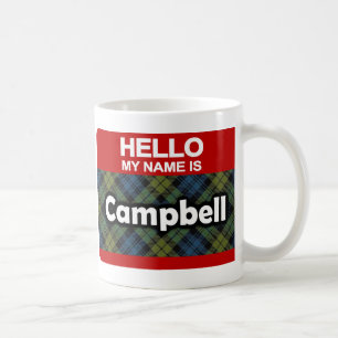 hallo mijn naam is Campbell Scottish Tartan Koffiemok