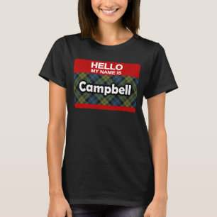 hallo mijn naam is Campbell Scottish Tartan T-shirt