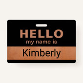 hallo Mijn naam is - de Aangepaste BedrijfsNaam va Badge (Achterkant)