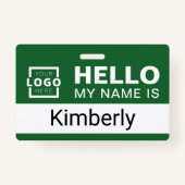 hallo Mijn naam is - de Aangepaste BedrijfsNaam va Badge (Achterkant)