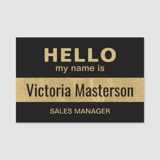 hallo Mijn naam is - de Aangepaste BedrijfsNaam va Naamplaatje (Voorkant)