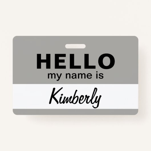 hallo mijn naam is - de Naam van de Werknemer van  Badge (Voorkant)