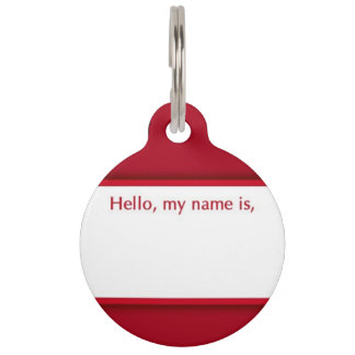 hallo, mijn naam is de tag Pet ID Huisdierpenning