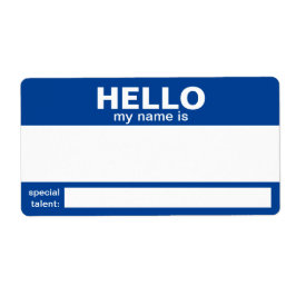 Hallo Mijn naam is.... event badge / sticker / lab