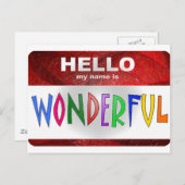 hallo mijn naam is geweldig briefkaart (Voorkant / Achterkant)