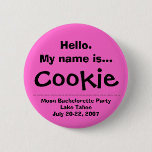 hallo. Mijn naam is Ginger Ronde Button 5,7 Cm