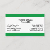 hallo mijn naam is - Groen - Informatie van het Be Visitekaartje (Achterkant)