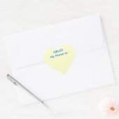 hallo mijn naam is: hart sticker (Envelop)