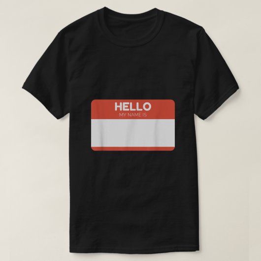 hallo mijn naam is het lege Shirt van het Ontwerp (Design voorkant)
