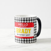 Hallo Mijn naam is Houndstooth Pensioen Jaar Leuk Magische Mok (Voorkant rechts)