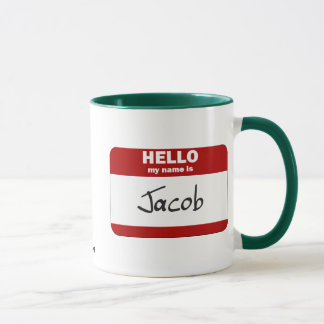 hallo mijn naam is Jacob (rood) Mok