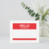 hallo, mijn naam is (jouw tekst) briefkaart (Staand voorkant)