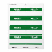 hallo mijn naam is — klassieke labels (Full Sheet)