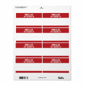 Hallo Mijn naam is label (Full Sheet)