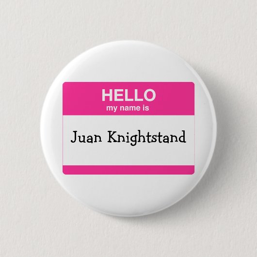 hallo, mijn naam is Label Ronde Button 5,7 Cm (Voorkant)