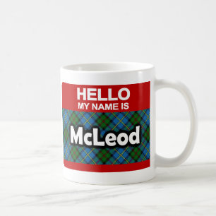 hallo mijn naam is McLeod Scottish Clan Tartan Koffiemok