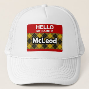 hallo mijn naam is McLeod Scottish Clan Tartan Trucker Pet
