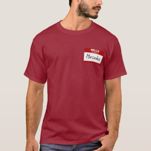 hallo mijn naam is Mercedes (rood) T-shirt