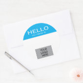 Hallo Mijn naam is - met aangepaste Logo Ronde Sticker (Envelop)