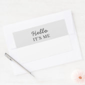 hallo mijn naam is | Modern minimalistisch script Rechthoekige Sticker (Envelop)