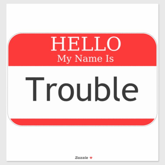 hallo mijn naam is moeilijk sticker (Vel)