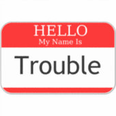 hallo mijn naam is moeilijk sticker (Voorkant)