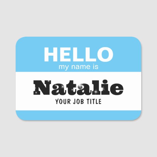 Hallo Mijn naam is NHS Practitioner Nursery School Naamplaatje (Voorkant)