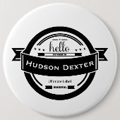 Hallo Mijn naam is Personalized Logo Ronde Button 6,0 Cm (Voorkant)