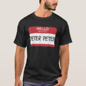 Hallo Mijn naam is Peter Funny Halloween T-shirt (Voorkant)