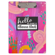 Hallo Mijn naam is Pink Girly Abstracte esthetiek