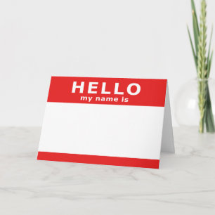 hallo Mijn naam is privé Feestdagen Kaart