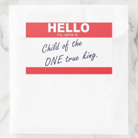 hallo mijn naam is... rechthoekige sticker (Tas)