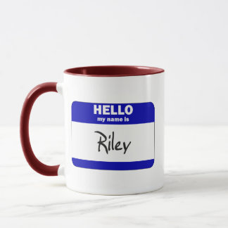 hallo mijn naam is Riley (blauw) Mok