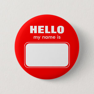 hallo mijn naam is ronde button 5,7 cm