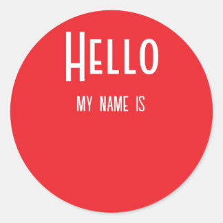 hallo, mijn naam is ronde sticker
