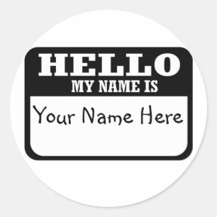 hallo mijn naam is ronde sticker