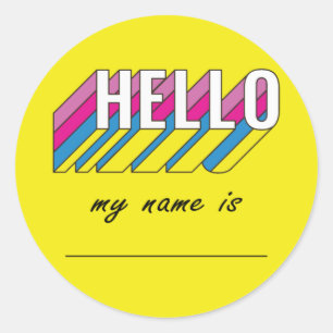 hallo mijn naam is ronde sticker