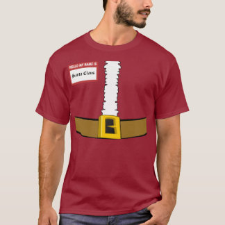 hallo mijn naam is Santa Claus Suit Front Customiz T-shirt