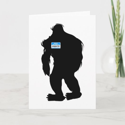 hallo-mijn naam is Sasquatch Kaart (Voorkant)