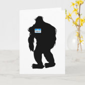 hallo-mijn naam is Sasquatch Kaart (Gele Bloem)