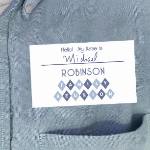 Hallo Mijn naam is Schrijf identificatie label Bla