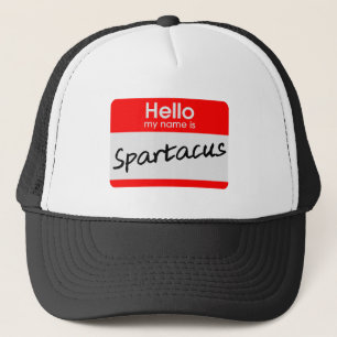 Hallo Mijn Naam Is Spartacus Naamkaartje Pet Hoed