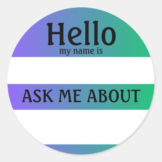 hallo mijn naam is Sticker (Voorkant)