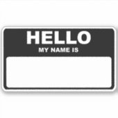 hallo mijn naam is sticker (Voorkant)